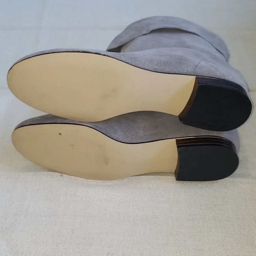 Pinwheels Grey Genuine Leather Suede Ankle Boots
